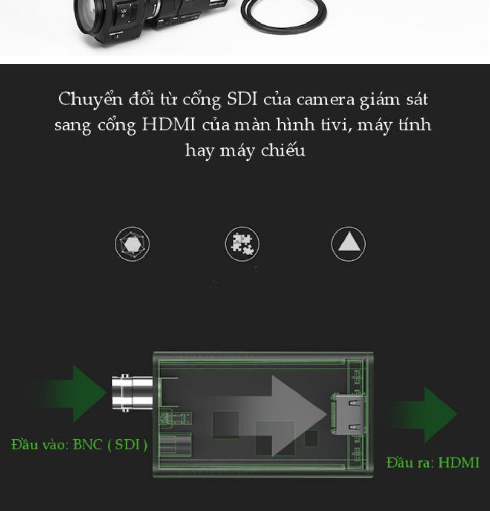 Bộ chuyển đổi tín hiệu 3G/SDI sang HDMI UGREEN CM131 Độ phân giải HD 18 Bộ chuyển đổi tín hiệu 3G/SDI sang HDMI UGREEN CM131 Độ phân giải HD