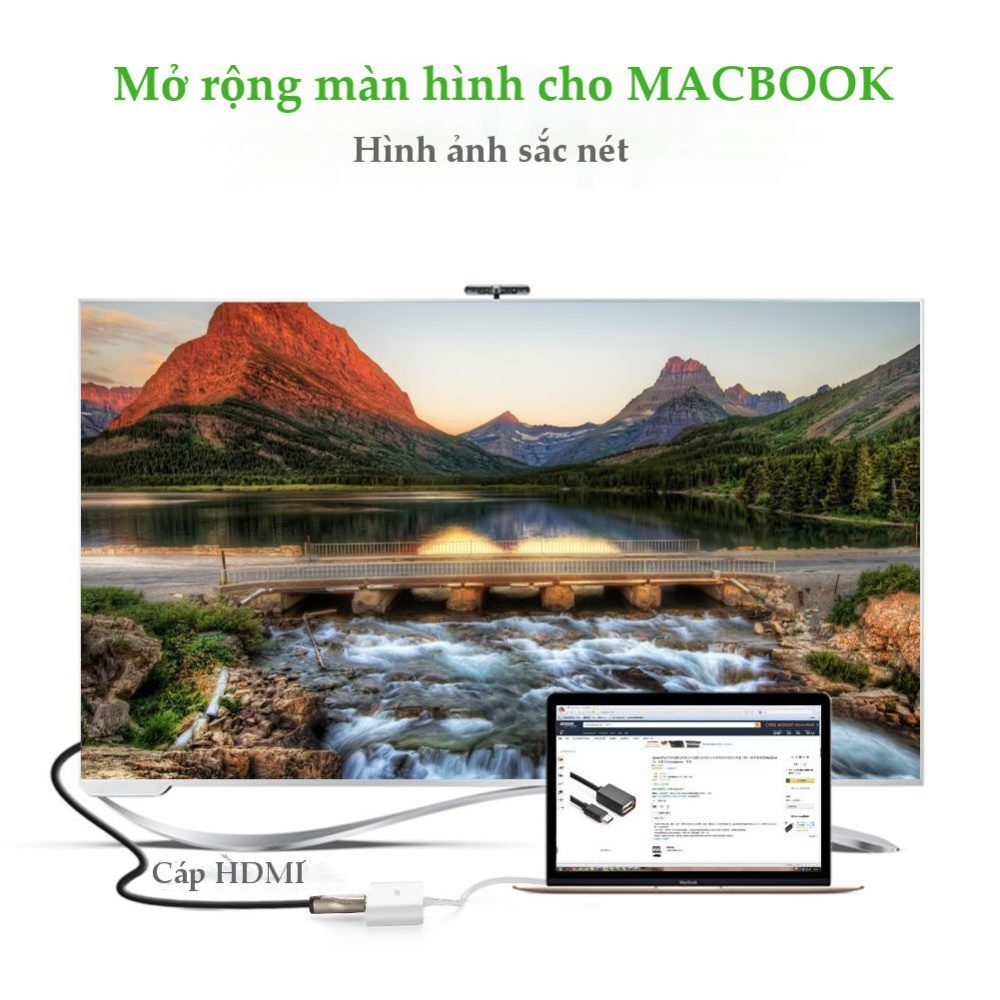 Bộ chuyển đổi USB Type C sang USB 3.0 + HDMI + USB Type C UGREEN 30377 (Màu trắng) 16 Bộ chuyển đổi USB Type C sang USB 3.0 + HDMI + USB Type C UGREEN 30377 (Màu trắng)