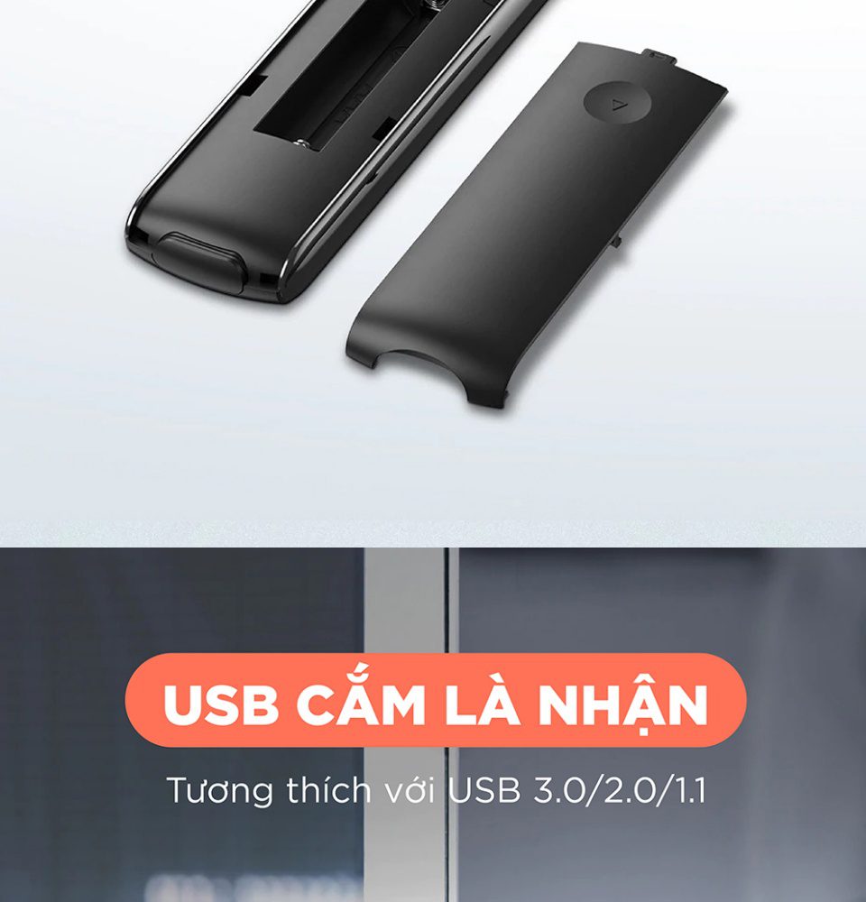Bút Lazer trình chiếu UGREEN LP180 - Điều khiển từ xa 100m, khả năng tương thích rộng 20 Bút Lazer trình chiếu UGREEN LP180 - Điều khiển từ xa 100m, khả năng tương thích rộng