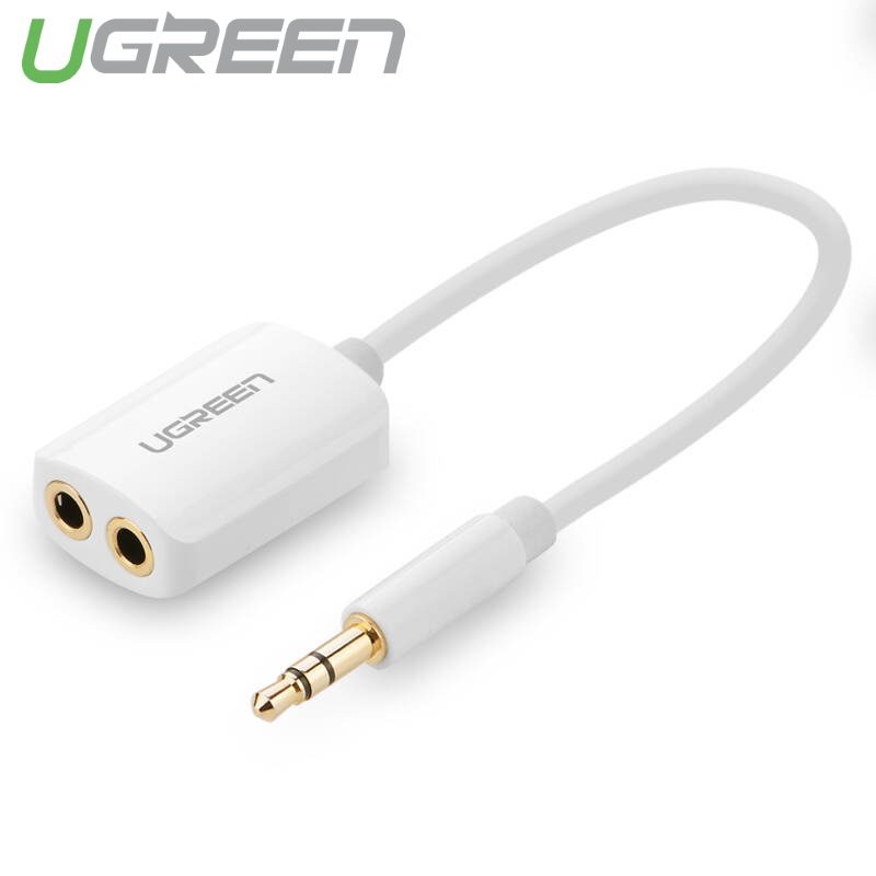 Cáp âm thanh chia 1 đầu jack 3.5mm đực sang hai đầu jack 3.5mm cái dài 20cm UGREEN 10738 (trắng) 9 Cáp âm thanh chia 1 đầu jack 3.5mm đực sang hai đầu jack 3.5mm cái dài 20cm UGREEN 10738 (trắng)