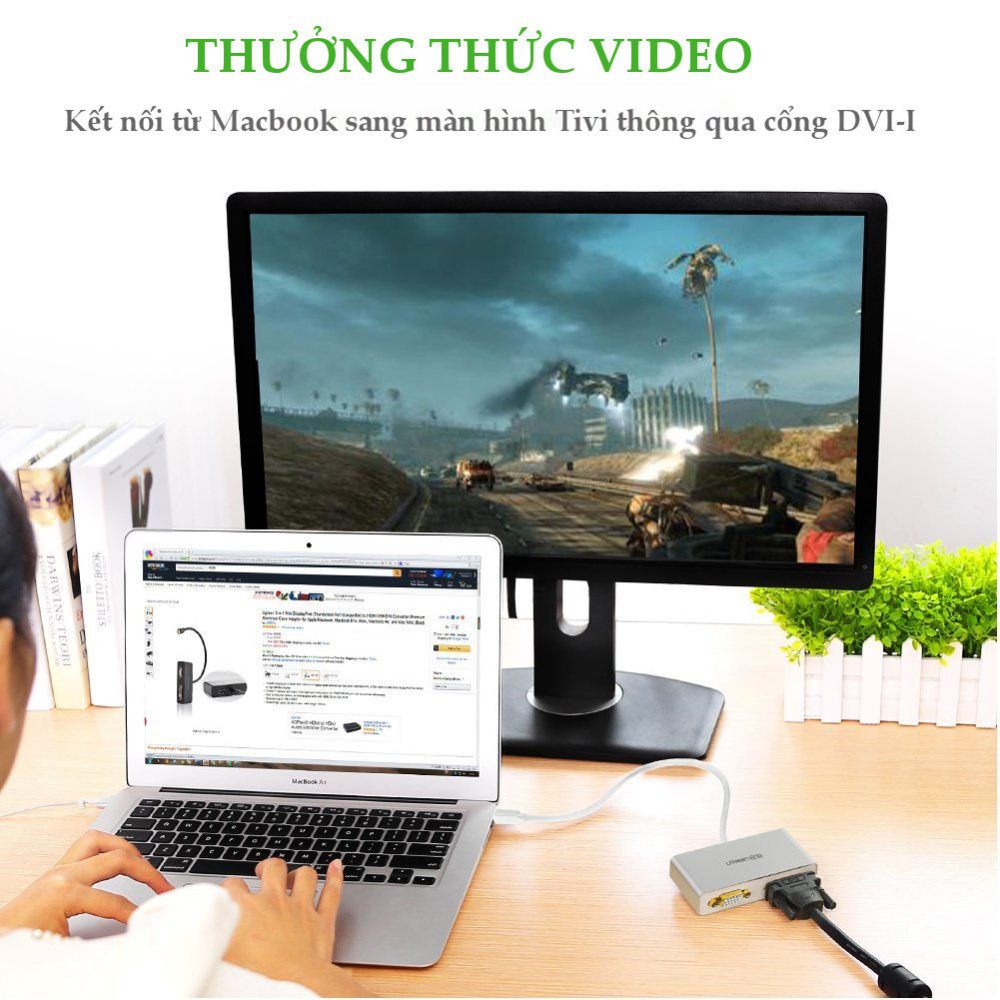 Cáp chuyển đổi (3 in 1) từ 1 cổng Mini DisplayPort sang 1 trong 3 cổng HDMI DVI-I (24+5) VGA đầu cái UGREEN MD109 20 Cáp chuyển đổi (3 in 1) từ 1 cổng Mini DisplayPort sang 1 trong 3 cổng HDMI DVI-I (24+5) VGA đầu cái UGREEN MD109