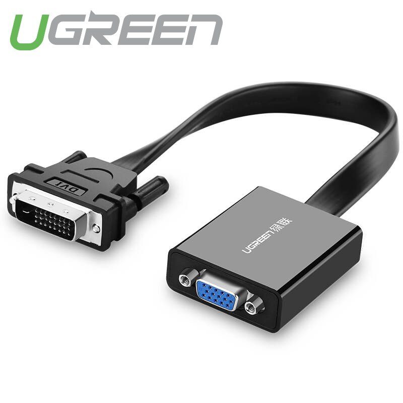 Cáp chuyển tín hiệu DVI-D (24+1) sang VGA ACTIVE (15 pin) dài 20CM UGREEN 40259 (màu đen) 12 Cáp chuyển tín hiệu DVI-D (24+1) sang VGA ACTIVE (15 pin) dài 20CM UGREEN 40259 (màu đen)