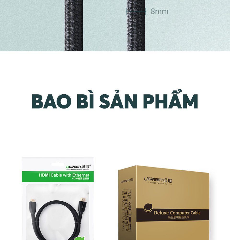 Cáp HDMI UGREEN HD118 - dài 15m-20m - HDMI1.2 1080P@60Hz 24 Cáp HDMI UGREEN HD118 - dài 15m-20m - HDMI1.2 1080P@60Hz