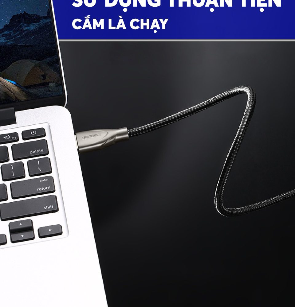 Cáp HDMI 2.0 UGREEN HD131 Dây Carbon chuẩn 4K/60Hz dài từ 1-5m 21 Cáp HDMI 2.0 UGREEN HD131 Dây Carbon chuẩn 4K/60Hz dài từ 1-5m