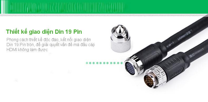 Cáp HDMI sang DIN 19P UGREEN HD125 - Giao diện USB 2.0 tốc độ truyền tải 480Mbps, độ dài 10-20m cho công trình 19 Cáp HDMI sang DIN 19P UGREEN HD125 - Giao diện USB 2.0 tốc độ truyền tải 480Mbps, độ dài 10-20m cho công trình
