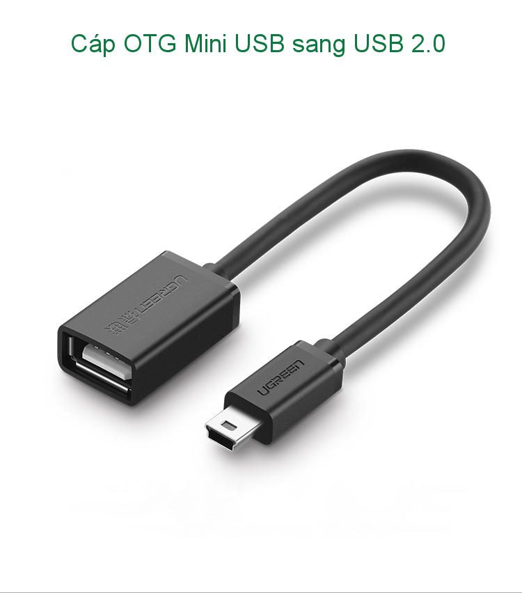 Cáp OTG Mini USB 2.0 UGREEN US249 - Lõi đồng nguyên chất, tốc độ truyền tải cao 16 Cáp OTG Mini USB 2.0 UGREEN US249 - Lõi đồng nguyên chất, tốc độ truyền tải cao