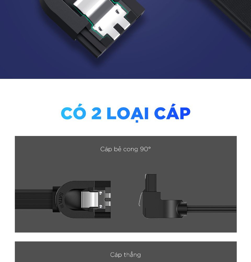 Cáp SATA 3.0 truyền tốc độ cao 6Gb/s dài 0.5m UGREEN US217 23 Cáp SATA 3.0 truyền tốc độ cao 6Gb/s dài 0.5m UGREEN US217