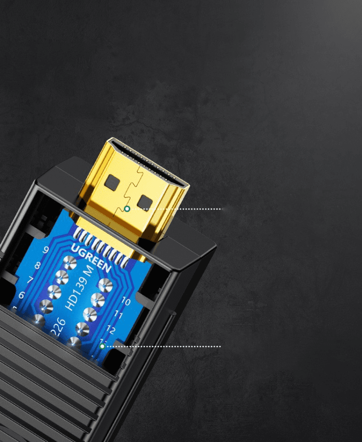 Đầu bấm cáp HDMI 2.0 UGREEN 50568 - Nhấn đầu cáp HDMI 19+1 Pin - Chân tiếp xúc mạ vàng 25 Đầu bấm cáp HDMI 2.0 UGREEN 50568 - Nhấn đầu cáp HDMI 19+1 Pin - Chân tiếp xúc mạ vàng