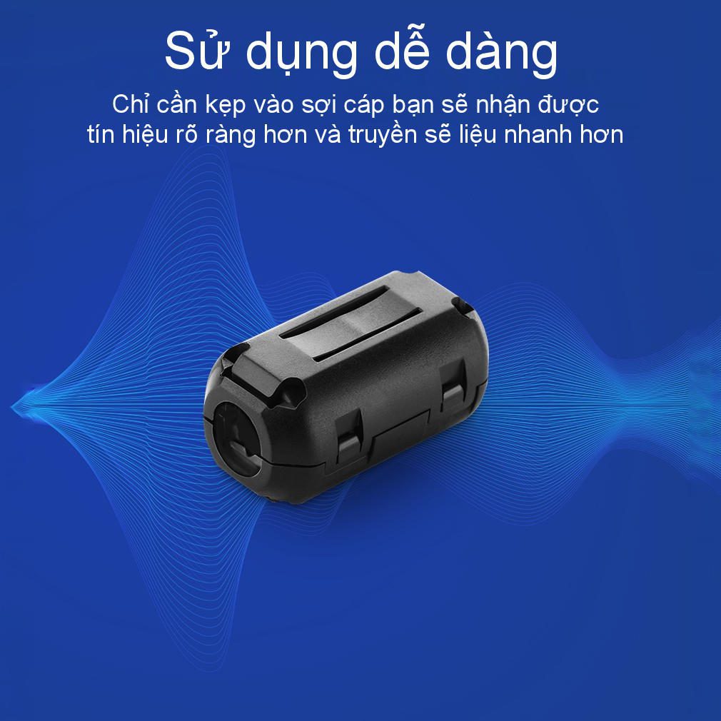 Đầu bọc chống nhiễu điện từ cho dây cáp đường kính 5.5mm và 7.3mm Lọc dòng Core ZJ301 UGREEN 20305 20306 23 Đầu bọc chống nhiễu điện từ cho dây cáp đường kính 5.5mm và 7.3mm Lọc dòng Core ZJ301 UGREEN 20305 20306