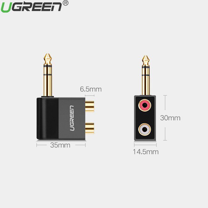 Đầu chuyển đổi âm thanh UGREEN 40846 - 6.5mm ra RCA (Hoa sen) 11 Đầu chuyển đổi âm thanh UGREEN 40846 - 6.5mm ra RCA (Hoa sen)