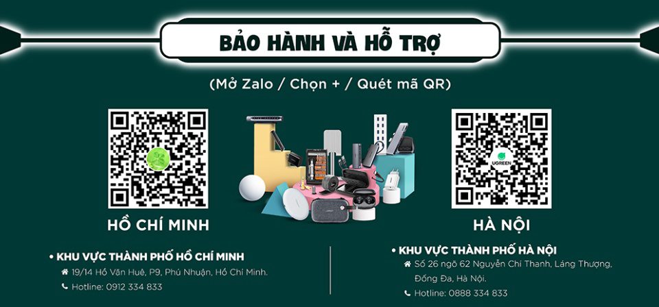 Đầu chuyển Type C sang Micro USB UGREEN US282 Vỏ nhiệt tản nhiệt tốt, kèm móc khóa
