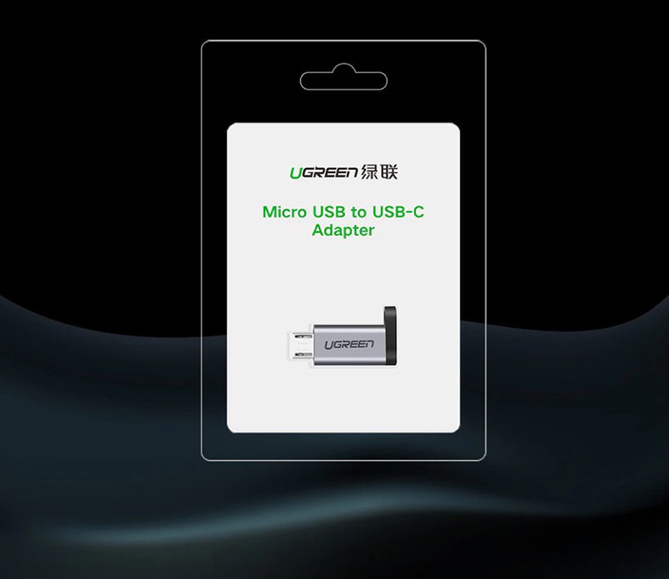 Đầu chuyển Type C sang Micro USB UGREEN US282 Vỏ nhiệt tản nhiệt tốt, kèm móc khóa