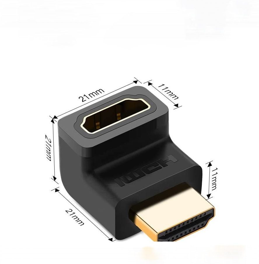 Đầu nối cổng HDMI male sang HDMI female vuông góc 90 độ (BẺ LÊN) UGREEN 20110 20 Đầu nối cổng HDMI male sang HDMI female vuông góc 90 độ (BẺ LÊN) UGREEN 20110