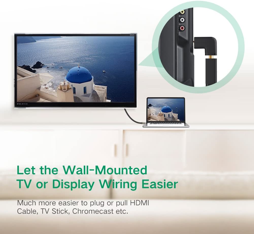 Đầu nối cổng HDMI male sang HDMI female vuông góc 90 độ (BẺ LÊN) UGREEN 20110 21 Đầu nối cổng HDMI male sang HDMI female vuông góc 90 độ (BẺ LÊN) UGREEN 20110