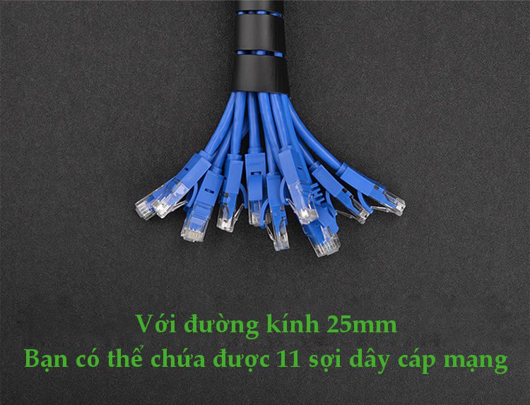 Dây dạng ống xoắn PE bảo vệ các loại dây cáp dài 1.5m UGREEN LP121 30818 18 Dây dạng ống xoắn PE bảo vệ các loại dây cáp dài 1.5m UGREEN LP121 30818