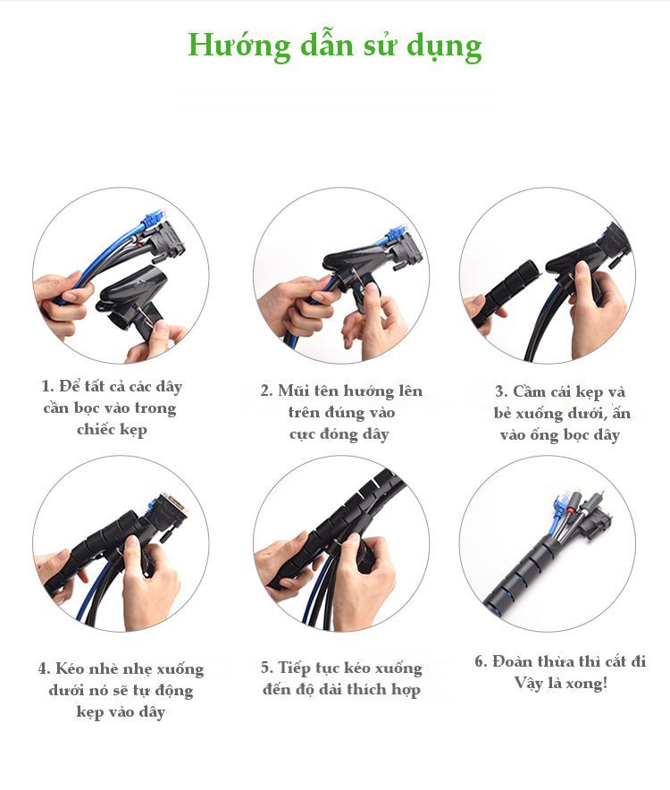Dây dạng ống xoắn PE bảo vệ các loại dây cáp dài 1.5m UGREEN LP121 30818 21 Dây dạng ống xoắn PE bảo vệ các loại dây cáp dài 1.5m UGREEN LP121 30818