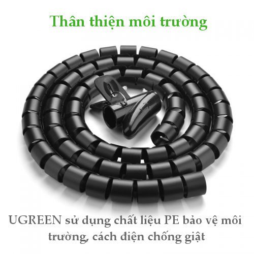 Dây dạng ống xoắn PE bảo vệ các loại dây cáp dài 1.5m UGREEN LP121 30818 22 Dây dạng ống xoắn PE bảo vệ các loại dây cáp dài 1.5m UGREEN LP121 30818