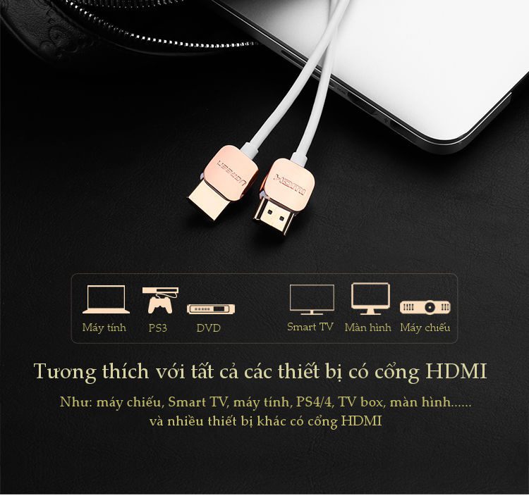 Dây HDMI 2.0 thuần đồng hỗ trợ 10Gbps, đầu hợp kim, dài từ 1-10M UGREEN HD117 17 Dây HDMI 2.0 thuần đồng hỗ trợ 10Gbps, đầu hợp kim, dài từ 1-10M UGREEN HD117