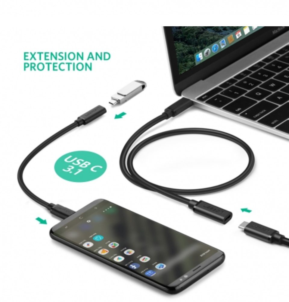 Dây sạc nhanh nối dài Type C UGREEN 40574 - Truyền tải video, hình ảnh 4K full HD 13 Dây sạc nhanh nối dài Type C UGREEN 40574 - Truyền tải video, hình ảnh 4K full HD