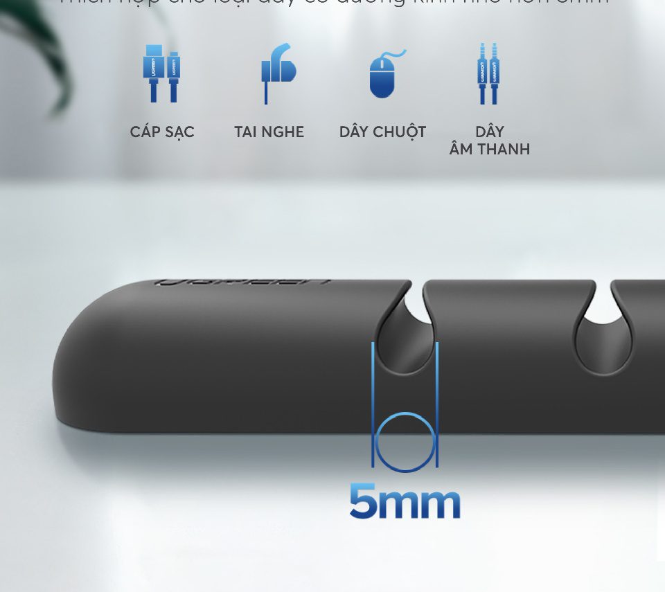 Giá đỡ kẹp dây sạc điện thoại dây âm thanh dây cáp mạng... 4 khe cài và 7 khe cài UGREEN LP114 25 Giá đỡ kẹp dây sạc điện thoại dây âm thanh dây cáp mạng... 4 khe cài và 7 khe cài UGREEN LP114