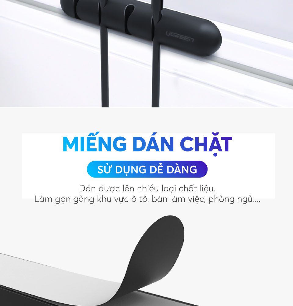 Giá đỡ kẹp dây sạc điện thoại dây âm thanh dây cáp mạng... 4 khe cài và 7 khe cài UGREEN LP114 18 Giá đỡ kẹp dây sạc điện thoại dây âm thanh dây cáp mạng... 4 khe cài và 7 khe cài UGREEN LP114