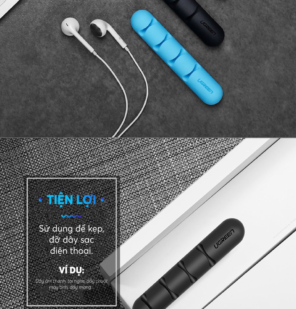 Giá đỡ kẹp dây sạc điện thoại dây âm thanh dây cáp mạng... 4 khe cài và 7 khe cài UGREEN LP114 21 Giá đỡ kẹp dây sạc điện thoại dây âm thanh dây cáp mạng... 4 khe cài và 7 khe cài UGREEN LP114