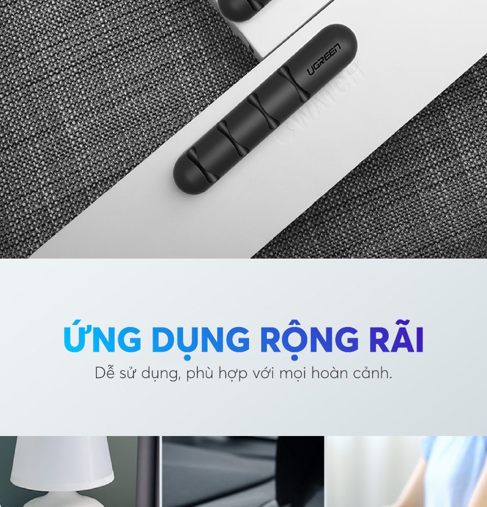 Giá đỡ kẹp dây sạc điện thoại dây âm thanh dây cáp mạng... 4 khe cài và 7 khe cài UGREEN LP114 22 Giá đỡ kẹp dây sạc điện thoại dây âm thanh dây cáp mạng... 4 khe cài và 7 khe cài UGREEN LP114