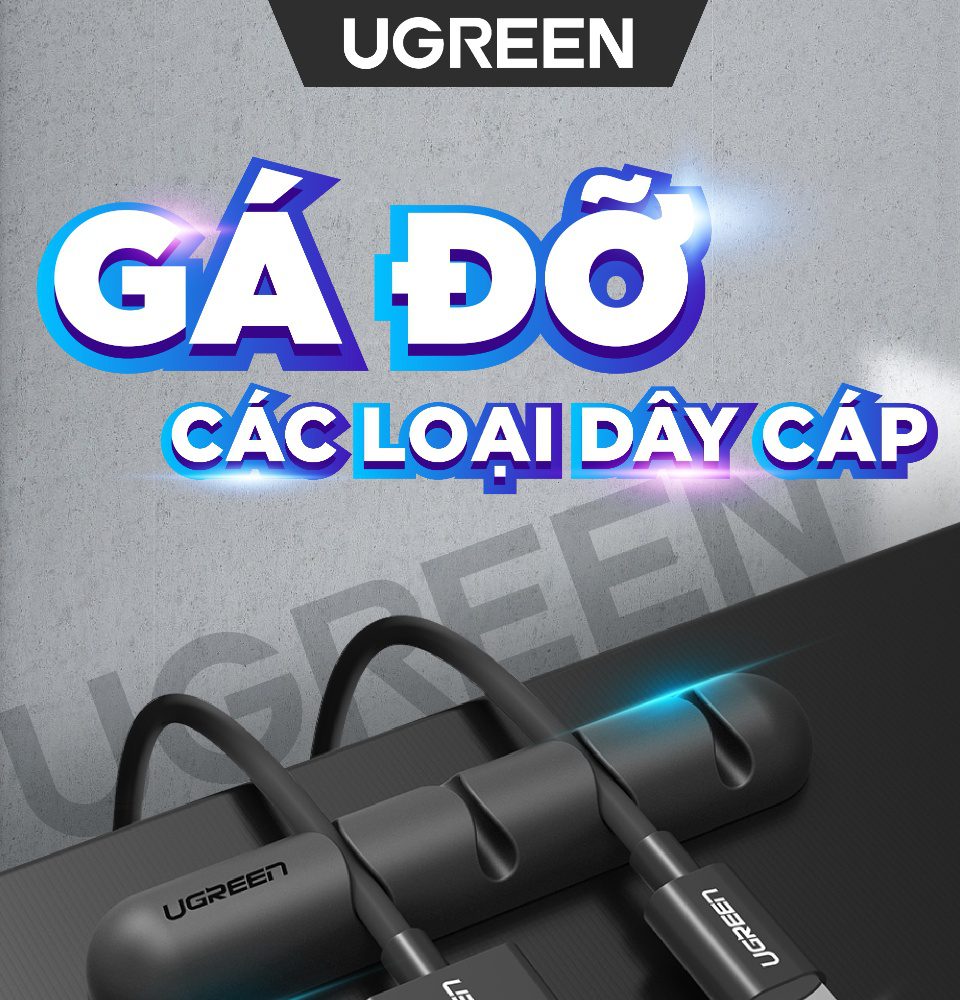 Giá đỡ kẹp dây sạc điện thoại dây âm thanh dây cáp mạng... 4 khe cài và 7 khe cài UGREEN LP114 16 Giá đỡ kẹp dây sạc điện thoại dây âm thanh dây cáp mạng... 4 khe cài và 7 khe cài UGREEN LP114