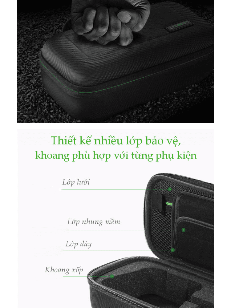 Hộp đựng Nitendo Switch UGREEN 50276 Chống shock, va đạp - Lưu trữ toàn bộ phụ kiện Nitendo hoàn chỉnh, kích thước 40.8x18.6x7.5cm 15 Hộp đựng Nitendo Switch UGREEN 50276 Chống shock, va đạp - Lưu trữ toàn bộ phụ kiện Nitendo hoàn chỉnh, kích thước 40.8x18.6x7.5cm