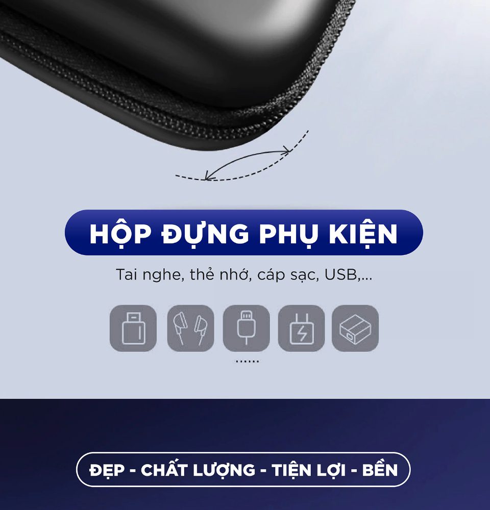 Hộp đựng phụ kiện UGREEN 40816 - Chống sốc chống nước, dây kéo kèm móc khóa bền bỉ 21 Hộp đựng phụ kiện UGREEN 40816 - Chống sốc chống nước, dây kéo kèm móc khóa bền bỉ