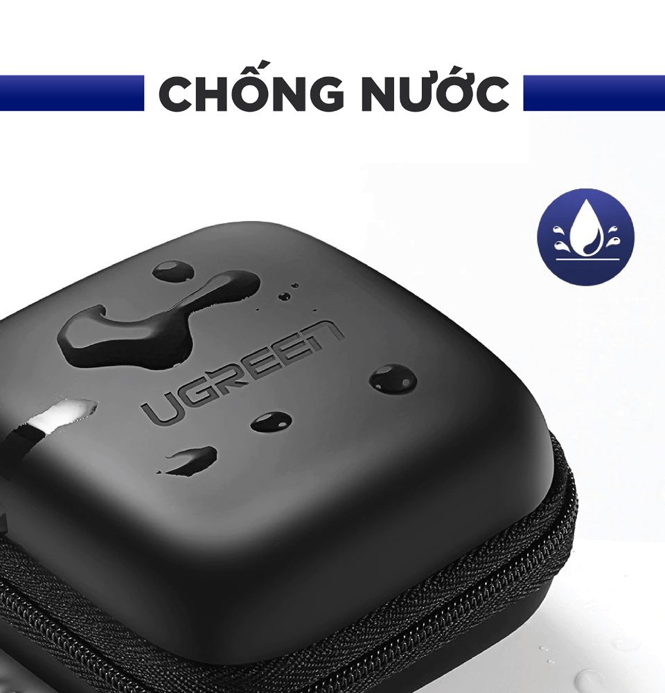 Hộp đựng phụ kiện UGREEN 40816 - Chống sốc chống nước, dây kéo kèm móc khóa bền bỉ 23 Hộp đựng phụ kiện UGREEN 40816 - Chống sốc chống nước, dây kéo kèm móc khóa bền bỉ