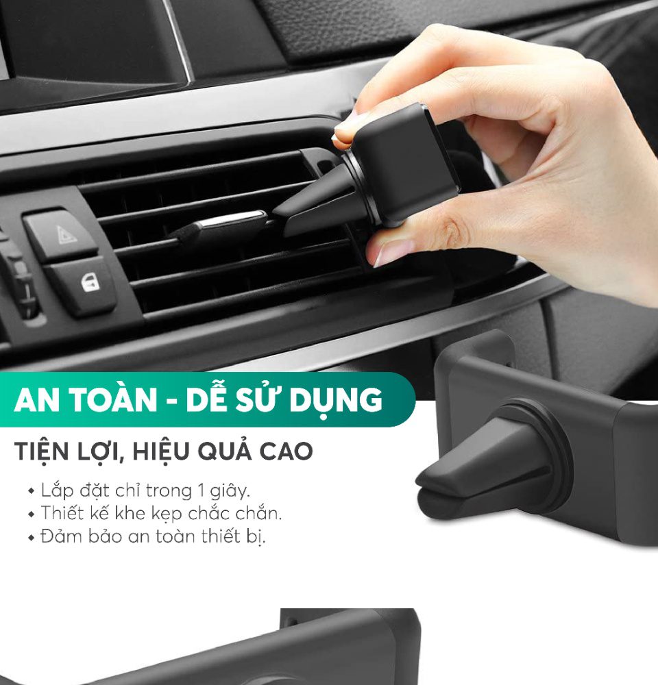 Kẹp điện thoại cài khe gió điều hòa cao cấp UGREEN LP120 18 Kẹp điện thoại cài khe gió điều hòa cao cấp UGREEN LP120
