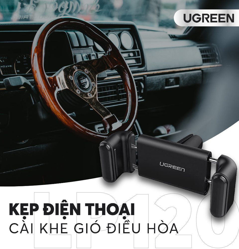 Kẹp điện thoại cài khe gió điều hòa cao cấp UGREEN LP120 16 Kẹp điện thoại cài khe gió điều hòa cao cấp UGREEN LP120