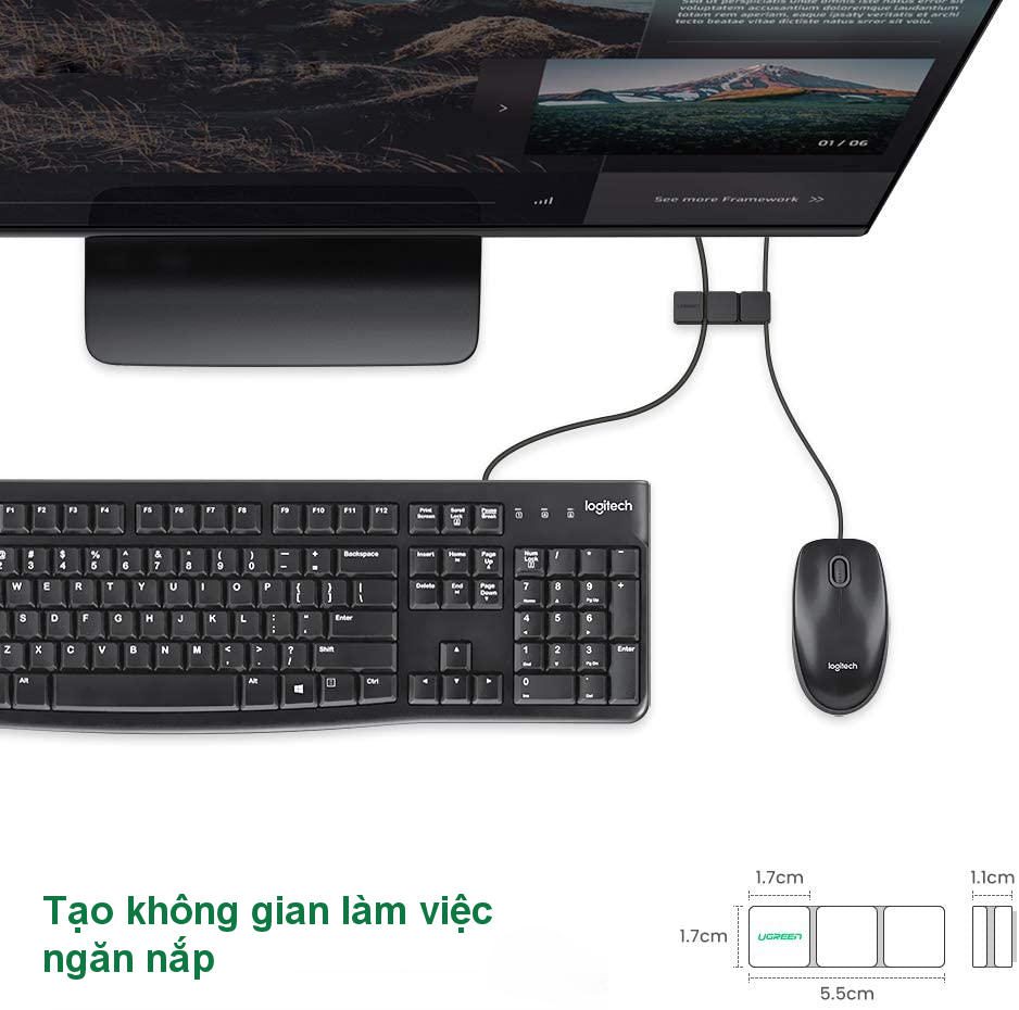 Kẹp giữ dây cáp UGREEN 70585 - Chất liệu silicon kẹp giữ dây cáp, tai nghe, chuột, … gọn gàng 23 Kẹp giữ dây cáp UGREEN 70585 - Chất liệu silicon kẹp giữ dây cáp, tai nghe, chuột, … gọn gàng
