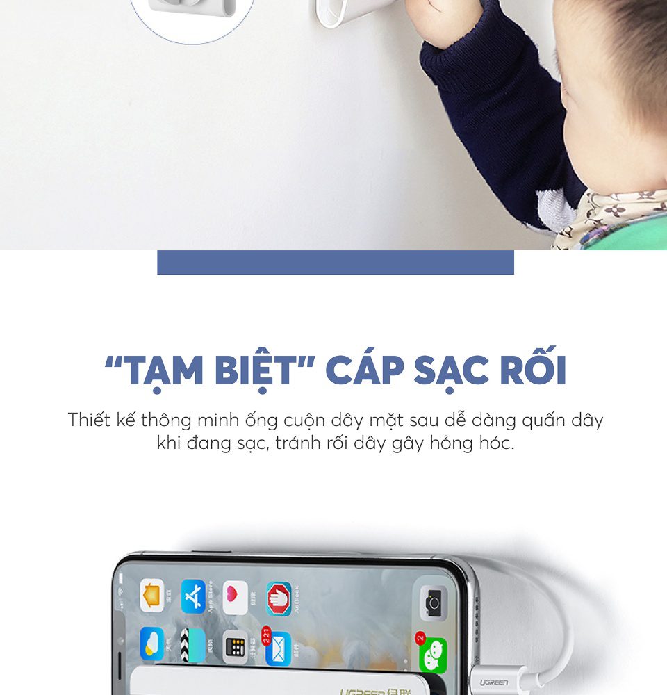 Khay đựng điện thoại treo tường không cần khoan UGREEN LP108 30394 rộng 12cm nhựa ABS cao cấp 19 Khay đựng điện thoại treo tường không cần khoan UGREEN LP108 30394 rộng 12cm nhựa ABS cao cấp