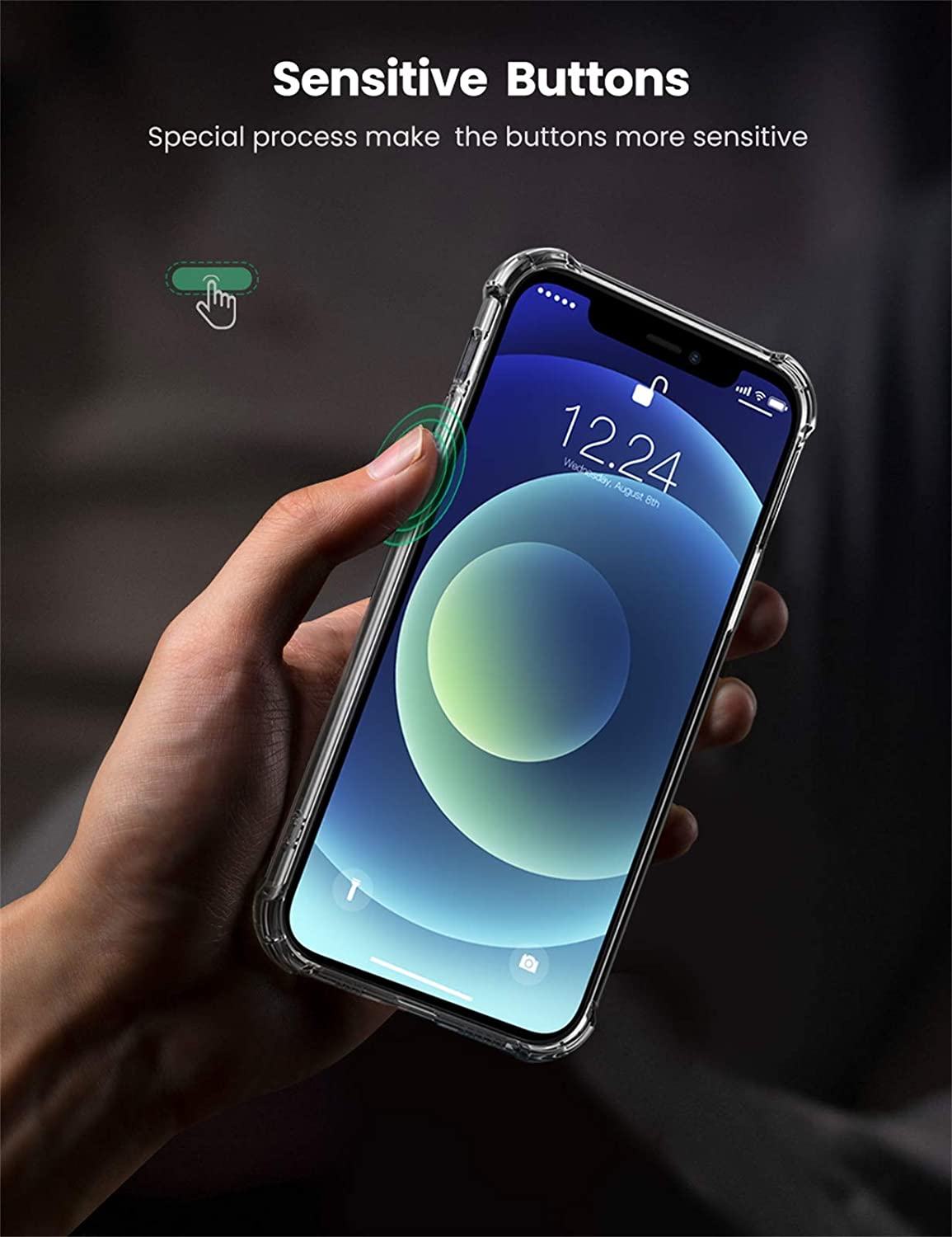 Ốp iPhone 12 chống shock UGREEN LP408 - Chất liệu TPU cao cấp chống bám vân tay, thiết kế siêu mỏng - Túi khí 4 góc chống va đập 19 Ốp iPhone 12 chống shock UGREEN LP408 - Chất liệu TPU cao cấp chống bám vân tay, thiết kế siêu mỏng - Túi khí 4 góc chống va đập