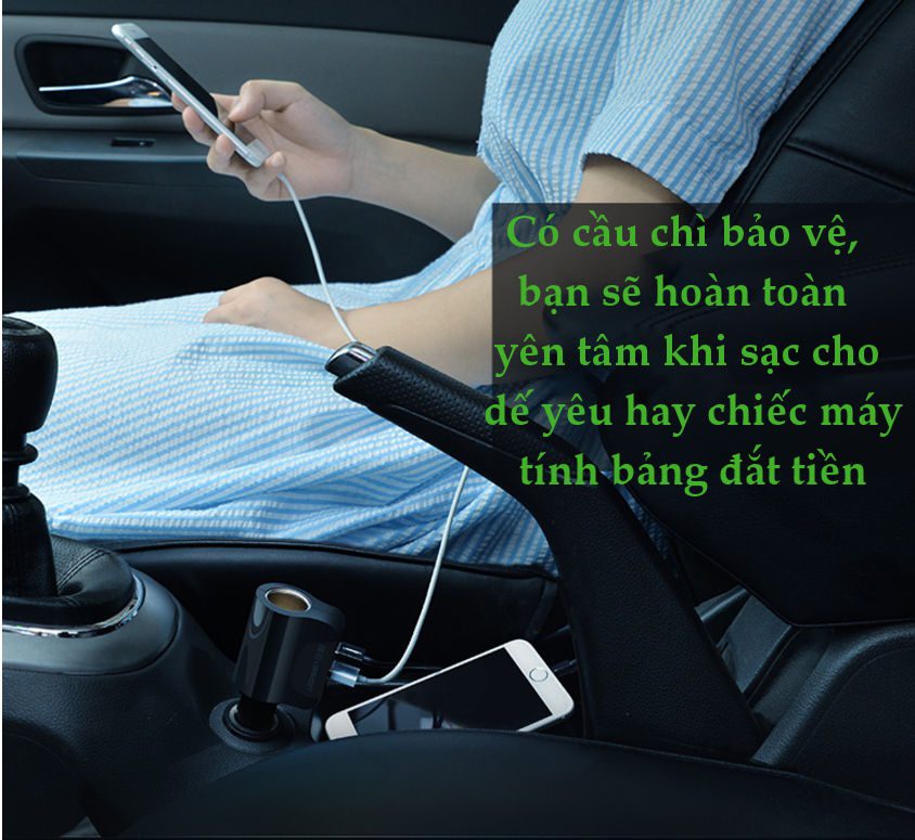 Sạc điện thoại/máy tính bảng 2 cổng USB 2.0 trên ô tô UGREEN CD115 20394 15 Sạc điện thoại/máy tính bảng 2 cổng USB 2.0 trên ô tô UGREEN CD115 20394