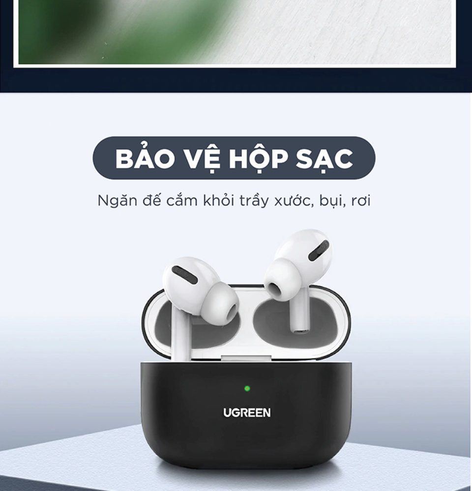 Vỏ case đựng Airpods Pro UGREEN LP234 - Hỗ trợ sạc không dây, chống trầy xước, bám vân tay - Hàng phân phối chính thức 22 Vỏ case đựng Airpods Pro UGREEN LP234 - Hỗ trợ sạc không dây, chống trầy xước, bám vân tay - Hàng phân phối chính thức