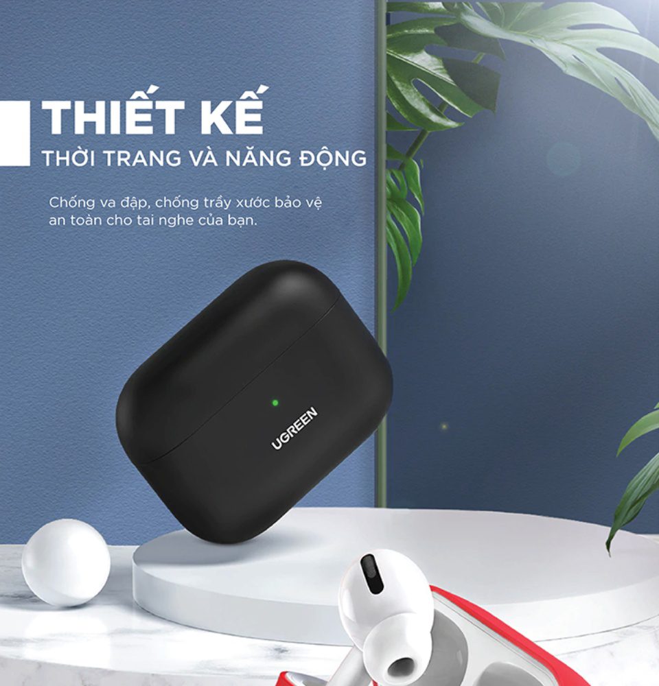 Vỏ case đựng Airpods Pro UGREEN LP234 - Hỗ trợ sạc không dây, chống trầy xước, bám vân tay - Hàng phân phối chính thức 14 Vỏ case đựng Airpods Pro UGREEN LP234 - Hỗ trợ sạc không dây, chống trầy xước, bám vân tay - Hàng phân phối chính thức
